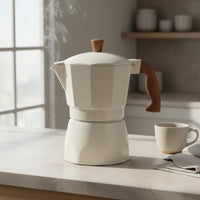 Stovetop Coffee Pot Pot Stylish Design Octagonal Aluminum Coffee Pot Italian Coffee Brewer Easy to Use Kitchen Appliance