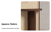 Freestanding Woven divider with Shelves Japanese-Inspired Design Freestanding shelf unified Divider Minimalist look and feel Space Separator for Living Room