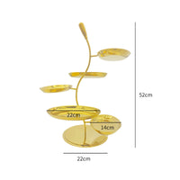 S-Shaped Fruit Stand Polished Tiered Fruit Stand Shallow Trays Table Accessory