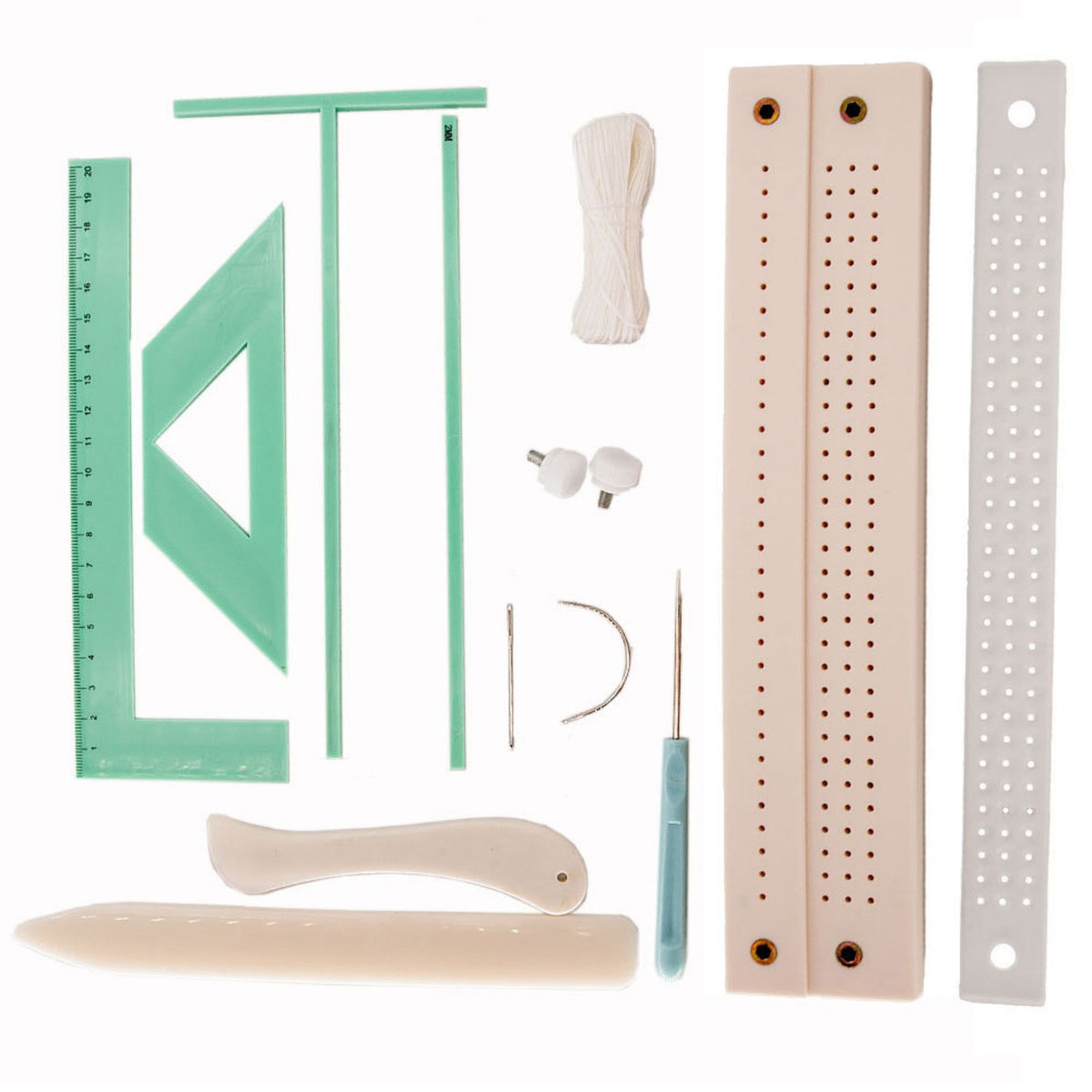 Bookbinding Kit with Waxed Thread Hand-Stitched Bookbinding Tool Kit Notebook Cover Maker Perforated Accurate for Crafters