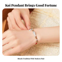 Koi Charm Bracelet Handmade Woven Prosperity Token for Birthdays