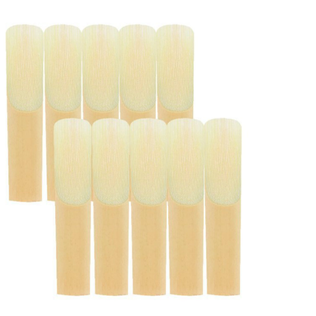 10 Pieces Rounded Tip Saxophone Cane Reed Piece Tapered Design Natural Cane Reed Piece Smooth Surface Woodwind Accessory Light Wood Color