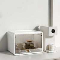 Cup Display Box with Drawers Compact Size Desktop Storage Cabinet for Tea Lovers