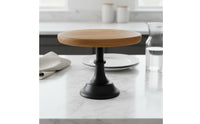 Elevated Design Pedestal Cake Stand Rustic Charm High Footed Dessert Tray Multi-Purpose Round Pedestal Stand Multifunctional for Weddings, Bakeries