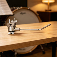 Adjustable Drum Accessory Clamp with Knurled Rod Sturdy Percussion Clamp with Mounting Hardware Universal Sturdy for Drummers, Percussionists, Recording Studio
