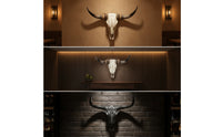 Bovine Wall Decor Cowboy-Themed Head Wall Hanging Resin for Bar