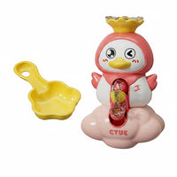 Battery Battery-Less Duck Water Wheel Toy Rotating Waterfall Bath Toy for Babies, Toddlers, Kids, Bathtub, Bathroom