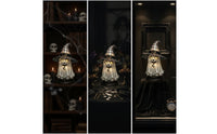 Witch Hat Night Light Ambient Witch Hat Lamp Gothic Lamp with Ornate Base Translucent Resin for Goths, Tabletop, Haunted House