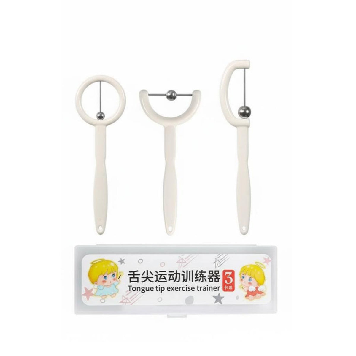 3 Pieces Food-Grade Material Oral Muscle Flexibility Training Tool Polished without Burrs Oral Muscle Tip Exerciser Set Lightweight And
