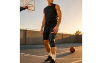 Hook-and-Loop Cutout Patella Knee Brace Textured Enveloping Knee Brace Compression