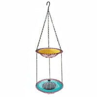 Easy to Hang Hummingbird Water Fountain Decorative Cascading Bird Fountain Lightweight Hanging Bird Bath Weather Resistant for Garden, Outdoor, Patio