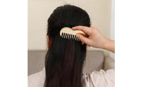 Polished Metal Massage Comb Portable Metal Comb with Rounded Teeth Long-Lasting Head Massage Tool Relaxing for Travel