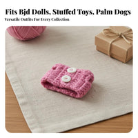 BJD Doll Clothes Button Knitted Doll Sweater Handmade Miniature Knitted Sweater for Kids