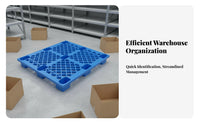 Pallet Water-Resistant-Resistant 9-Leg Grid Pallet Stackable Logistics Supplies for Warehouse Workers, Factory Workers