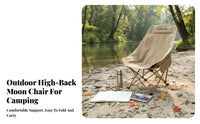 High rearrest Lowsilhouette Moon Chair Foldable Design Outdoor Furniture Lightweight Portable Seating rapid-folding for Campers, Beachon-the-on-the-moveers, Camping, Picnics, Beach, rearyard