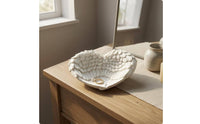 Heart-Shaped Resin Dish Jewelry Tray Feather-Textured Holder Decorative Wing-Shaped Resin Bowl