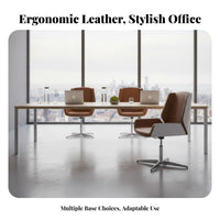 Managerial Armchair Effortless Rolling Casters Padded Rotating Task Chair Thick Padding Highrear Reinforcement for Students