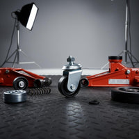 High Load Capacity Trolley Lifting Device Wheel Sturdy Construction Hydraulic Trolley Lifting Device Wheel Effortless Rolling Heavy Duty Caster Quiet Operation for Mechanics