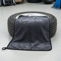 Highly Absorbent Drying Towel Microfiber Cloth, 600gsm Towel for Car Detailing and Cleaning Supplies, 40x60cm Dark Gray Bound Border Finish