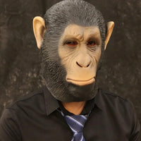 Ape Headpiece Full-Head Wearable Primate Headpiece Realistic for Adults, Cosplayers, Costume Parties, Jokes