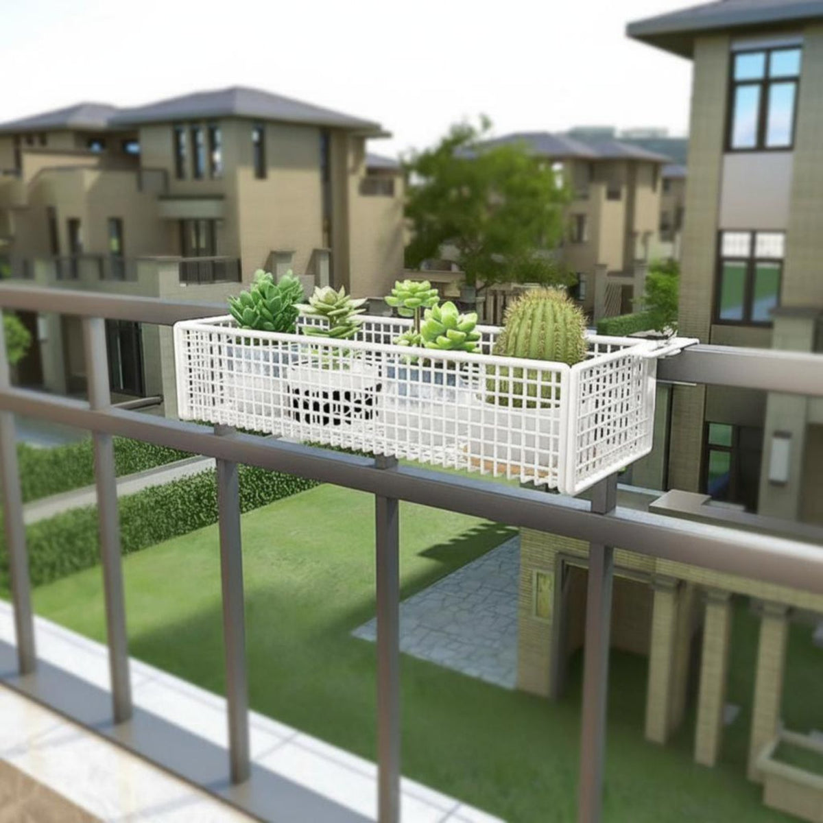 Adjustable Railing Planter Rack tooltooltooltool-less Installation Hanging Railing Basket