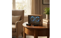Walnut Watch Winder Cabinet Compact Watch Winder with Glass Door Quiet Retro for Nightstand