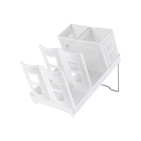 Slanted Paper Cup Holder Rack Multi-Compartment Countertop Cup Organizer Sturdy Easy to Clean for Coffee Shops