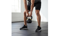 Spray Coated Cast Iron Kettlebell Commercial Grade Gym Kettlebell Dumbbell Substitute Solid Cast Iron Weight Heavy Duty for Men