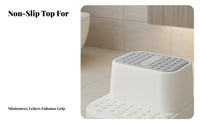 Non-Slip Design toddler's 2-Step Stool Sturdy 2-Tier Toddler Ladder Long-Lasting Footstool Rounded Edges for Toddlers, Children 18 months+, Parents, Bathroom, Nursery, Kitchen, Bedroom