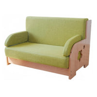 Educational Type Two-Seater Reading Couch Soft and Comfy kids' Sofa Skin-Friendly Upholstery children's Furniture Washable Cover for Toddlers, Parents, Educators, Kindergartens, Daycares, Nurseries, Playrooms