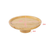 High Footed Serving Plate Wood Grain Wooden Pedestal Tray Versatile Pedestal Dessert Plate for Living Room, Dining Table, Party