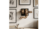 Snake Wall Sculpture Coiled Python Wall Sculpture Realistic Snake Decor with Backing Board for Reptile Lovers, Collectors, Studio, Office, Bedroom