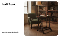 Two Level End Table Extendable Design Rotating Top for Living Room
