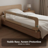 Easy Installation Infant Bed Safety Barrier Sturdy Metal Frame Folding Bed Guard Foldable Bedside Fence U-Shaped Base for Toddlers, Infants, Parents, Nursery, Bedroom, Sleep Time, Home