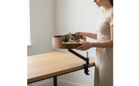 Solid Wood Construction Desk Cat Perch Space-Saving Design Suspended Desk Cat Nest Heavy Duty for Workspace