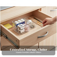 Transparent Design Individual Drawer Compartment adaptable Partitioned Container Space-Saving Storage Tray Minimalist and design for Office Workers, Makeup lovers, Drawers, Bedroom, Bathroom, Kitchen
