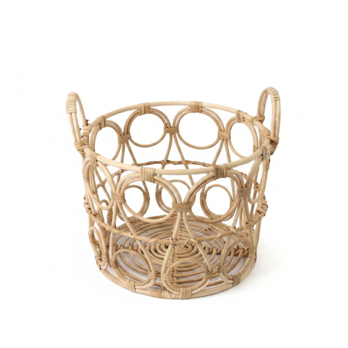 Woven Basket with Handles Handwoven Laundry Basket Lightweight for Bedroom