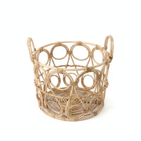 Woven Basket with Handles Handwoven Laundry Basket Lightweight for Bedroom