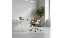 Mobile Office Chair with Arms Height Adjustable Modern Computer Chair Minimalist Style for Conference Room