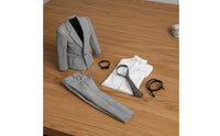 1/6 Scale Suit Set Realistic Detail Male Doll Grey Suit for Collectors, Hobbyists
