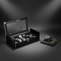Watch Storage Box Dustproof Clear Top Watch Collection Box Soft Cushioned Pillows Lockable for Closet