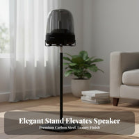 Stable Base Speaker Floor Stand Anti-Slip Design Floor Speaker Stand Sturdy and Long-Lasting Audio Accessory Carbon Steel Construction for Home Theater Enthusiasts, Audiophiles, Music Lovers, Living Room, Bedroom, Office