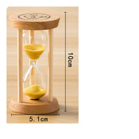 Wooden Hourglass Natural Wood Sandglass Tabletop for Desk, Tooth Brushing, Kids