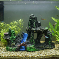 Resin Rockery Resin Mountain Decoration Aquatic Habitat Landscape Mountain Long-Lasting Aquatic Habitat Rock Cave Quick