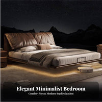 Illuminated Levitating Bed Minimalist Design Aesthetic Bedroom Furniture Levitating Design for Homeowners, Young Adults, Luxury Home, Modern Apartment