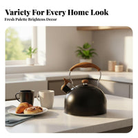 2.5 Liters Stovetop Whistling Kettle Loud Whistle Steaming Kettle Rust-Resistant Kitchen Appliance for Camping, RV