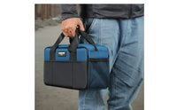 Woven Handles Tool Bag Vertical Pockets Oxford Tool Bag Mesh Pocket Portable Storage Soft-Sided