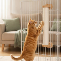 Cat Scratching Column with Cage Mount Space-Saving Cat Scratching Column with Mountings Mounted Scratcher with Sisal Rope for Indoor Cats
