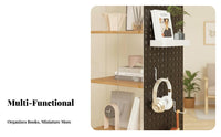 Large Capacity Rolling Pegboard Shelf Space-Saving Design Storage Rack Multipurpose Home Furniture Sturdy Construction for Collectors, Students, Homeowners, Living Room, Bedroom, Office, Small Areas