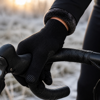 Men's Winter Warm Touchscreen Gloves with Alpaca Fleece Lining